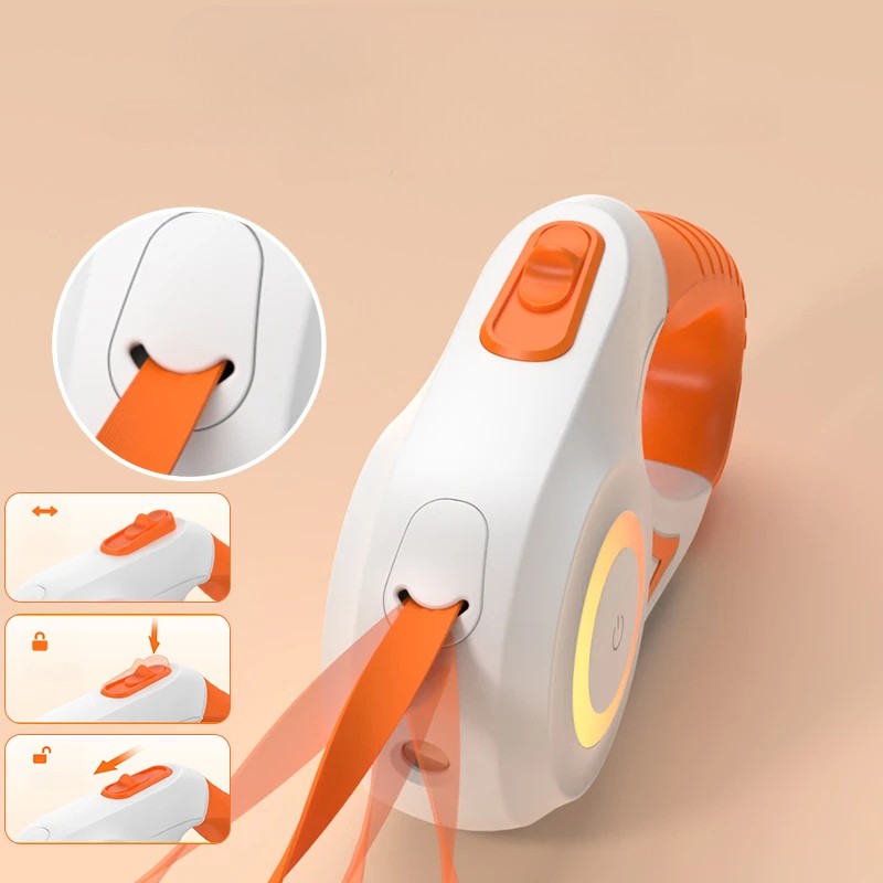 Guia Retrátil Automática para Cães e Gatos