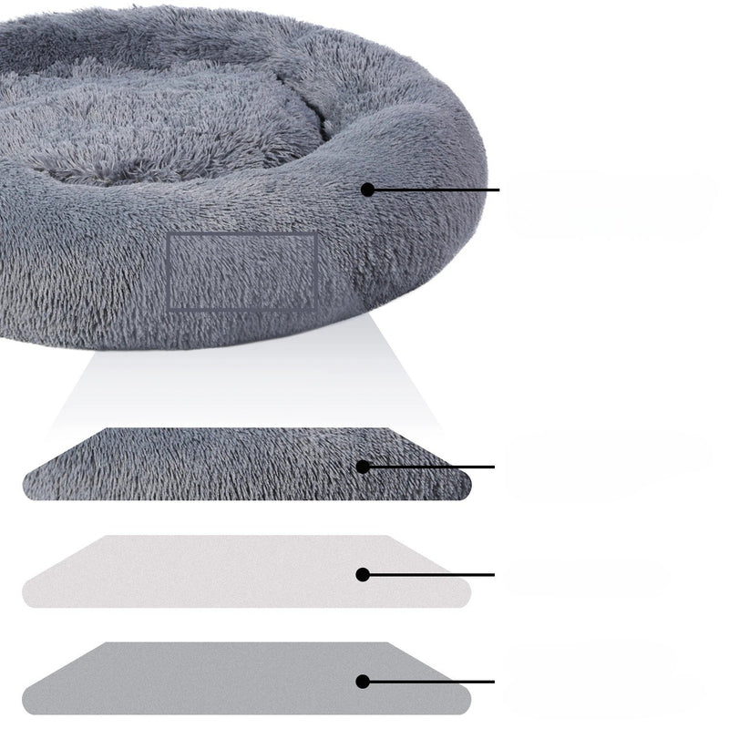 PuffConfort™ - Cama Aveludada Super Confortável para Pets