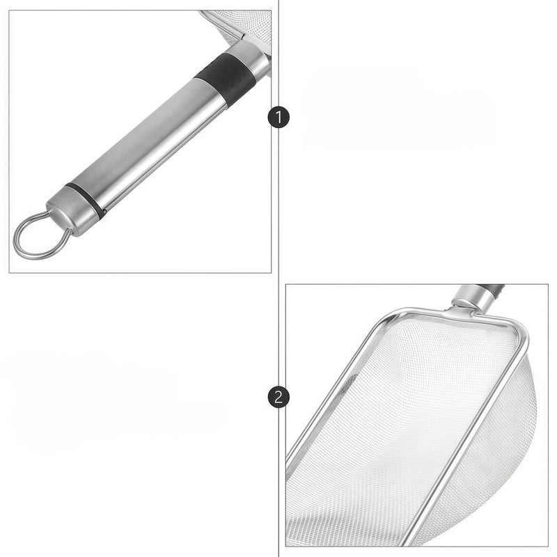 Pá de Areia Peneira Higiênica Coletora em Aço Inox para Gatos