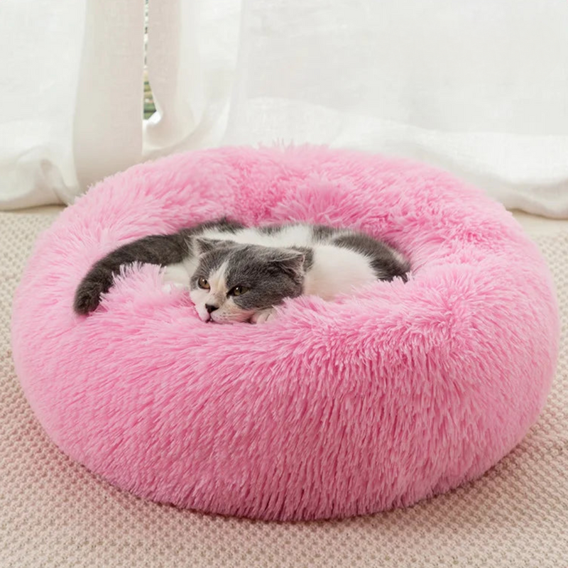 PuffConfort™ - Cama Aveludada Super Confortável para Pets