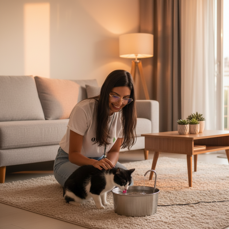 Essencial Pro™ - Fonte de Gato Bebedouro Automático 1,8L