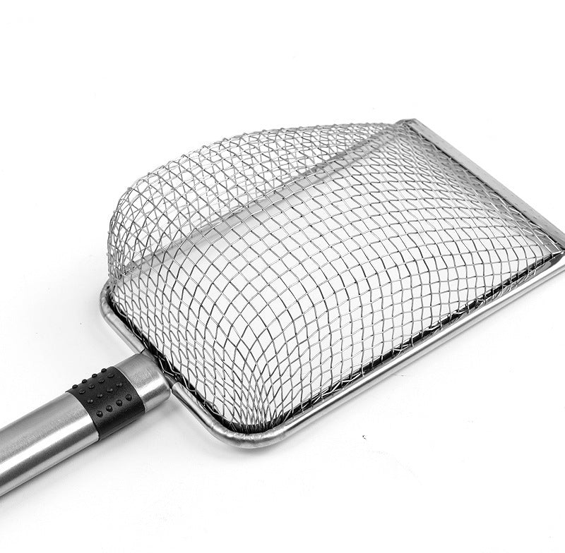 Pá de Areia Peneira Higiênica Coletora em Aço Inox para Gatos